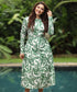 Long Sleeve High Neck Midi Dress